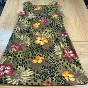 U2 Wear Me Out Tropical Floral Mini Dress size 8P vintage